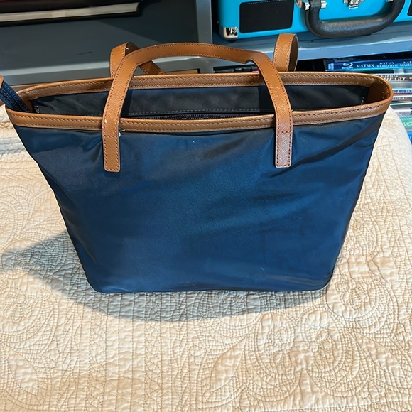 MICHAEL KORS BLUE NYLON TOTE DOUBLE HANDLES - Picture 11 of 14